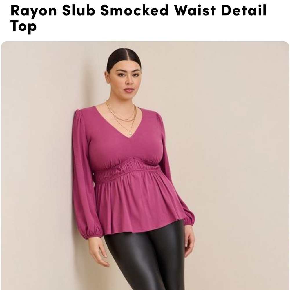 Torrid - smocked waist shirt